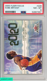 2000 FLEER FOCUS KOBE BRYANT #228 HOF LOS ANGELES LAKERS PSA 8 NM-MT 52867997