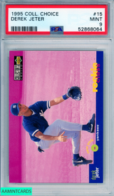1995 COLLECTORS CHOICE DEREK JETER #15 HOF NEW YORK YANKEES PSA 9 MINT 52868064