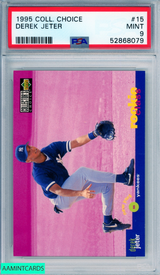 1995 COLLECTORS CHOICE DEREK JETER #15 HOF NEW YORK YANKEES PSA 9 MINT 52868079