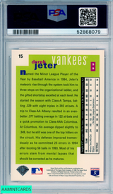 1995 COLLECTORS CHOICE DEREK JETER #15 HOF NEW YORK YANKEES PSA 9 MINT 52868079