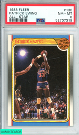 1988 FLEER PATRICK EWING #130 ALL-STAR NEW YORK KNICKS PSA 8 NM-MT 52707319