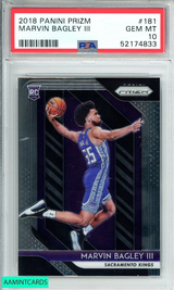 2018 PANINI PRIZM MARVIN BAGLEY III #181 KINGS ROOKIE RC PSA 10 GEM MT 52174833