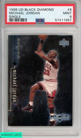 1998 UPPER DECK BLACK DIAMOND MICHAEL JORDAN #9 SINGLE HOF CHICAGO BULLS PSA 9 57411957