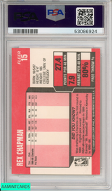 1989 FLEER REX CHAPMAN #15 CHARLOTTE HORNETS PSA 8 NM-MT 53086924