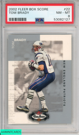 2002 FLEER BOX SCORE TOM BRADY #22 NEW ENGLAND PATRIOTS PSA 8 NM-MT 53082127
