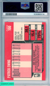 1989 FLEER PATRICK EWING #100 HOF NEW YORK KNICKS PSA 9 MINT 53086914