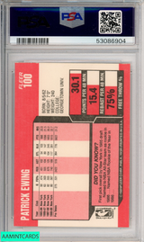 1989 FLEER PATRICK EWING #100 NEW YORK KNICKS HOF PSA 8 NM-MT 53086904