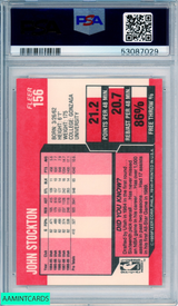 1989 FLEER JOHN STOCKTON #156 HOF UTAH JAZZ PSA 9 MINT 53087029