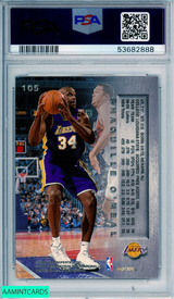 1999 METAL SHAQUILLE O NEAL #105 HOF LOS ANGELES LAKERS PSA 9 MINT 53682888