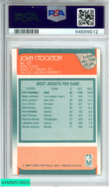 1988 FLEER JOHN STOCKTON #127 ALL-STAR UTAH JAZZ HOF PSA 8 NM-MT 54699012