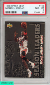 1993 UPPER DECK MICHAEL JORDAN #166 CHICAGO BULLS HOF PSA 8 NM-MT 53087116
