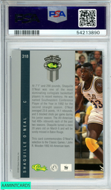 1992 CLASSIC 4 SPORT SHAQUILLE ONEAL #318 ORLANDO MAGIC ROOKIE RC PSA 7.5 NM+ 54213890