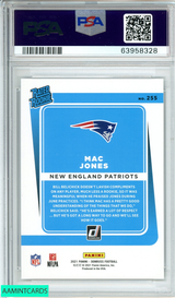 2021 PANINI DONRUSS MAC JONES #255 PRESS PROOF HYPER ROOKIE RC PSA 10 GEM MT 63958328