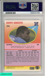 1990 FLEER BARRY SANDERS #284 DETROIT LIONS HOF PSA 5 EX 55643768