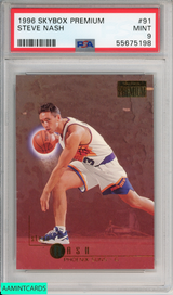 1996 SKYBOX PREMIUM STEVE NASH #91 ROOKIE PHOENIX SUNS HOF RC PSA 9 MINT 55675198