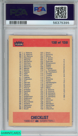 1986 FLEER CHECKLIST 1-132 #132 PSA 7 NM 56375395