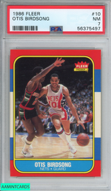 1986 FLEER OTIS BIRDSONG #10 NEW JERSEY NETS PSA 7 NM 56375497