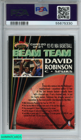 1992 STADIUM CLUB DAVID ROBINSON #20 BEAM TEAM-MEMBERS ONLY SPURS PSA 8.5 NM-MT+ 55675330