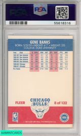 1987 FLEER GENE BANKS #8 CHICAGO BULLS PSA 8 NM-MT 55618316