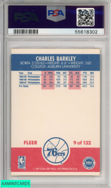 1987 FLEER CHARLES BARKLEY #9 PHILADELPHIA 76ERS HOF PSA 8 NM-MT 55618302
