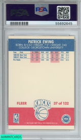 1987 FLEER PATRICK EWING #37 NEW YORK KNICKS PSA 8 NM-MT 55692645