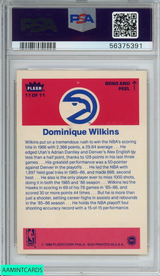 1986 FLEER STICKER DOMINIQUE WILKINS #11 ATLANTA HAWKS HOF PSA 5 EX 56375391