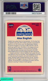 1986 FLEER STICKER ALEX ENGLISH #4 DENVER NUGGETS PSA 8 NM-MT (ST) 56375394