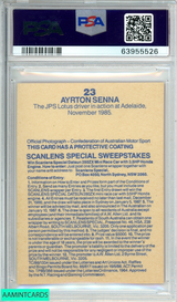 1986 SCANLENS AYRTON SENNA #23 AUSTRALIAN LOTUS POP 1 ROOKIE PSA 3 VG 63955526