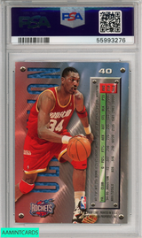 1995 METAL HAKEEM OLAJUWON #40 HOUSTON ROCKETS HOF PSA 9 MINT 55993276