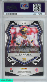2020 PANINI PRIZM DRAFT PICKS TOM BRADY #100 MICHIGAN WOLVERINES PSA 10 GEM MT 58717516