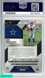 2016 PANINI PRIZM DAK PRESCOTT #231 PRIZM DALLAS COWBOYS ROOKIE  PSA 10 GEM MT 62215810