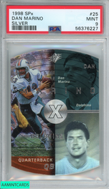 1998 SPX DAN MARINO #25 SILVER MIAMI DOLPHINS HOF PSA 9 MINT 56376227