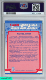 1988 FLEER STICKER MICHAEL JORDAN #7 CHICAGO BULLS HOF PSA 5 EX 55324469