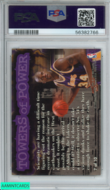 1996 FLEER TOWER OF POWER SHAQUILLE ONEAL #7 LOS ANGELES LAKERS HOF PSA 8 NM-MT 56382766
