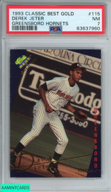 1993 CLASSIC BEST GOLD DEREK JETER #115 GREENSBORO HORNETS ROOKIE RC PSA 7 NM 63637960