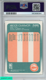 1988 FLEER AKEEM OLAJUWON #53 HOUSTON ROCKETS HOF PSA 8 NM-MT 56368064