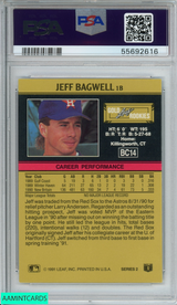 1991 LEAF GOLD ROOKIES JEFF BAGWELL #BC14 RC HOUSTON ASTROS HOF PSA 8 NM-MT 55692616