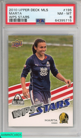 2010 UPPER DECK MLS MARTA #195 WPS STARS FC GOLD PRIDE PSA 8 NM-MT 64395715