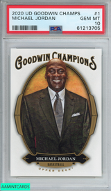 2020 UPPER DECK GOODWIN CHAMPIONS MICHAEL JORDAN #1 BULLS HOF PSA 10 GEM MT 61213705