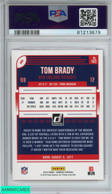 2018 PANINI DONRUSS TOM BRADY #183 RED PRESS PROOF PATRIOTS PSA 9 MINT 61213679