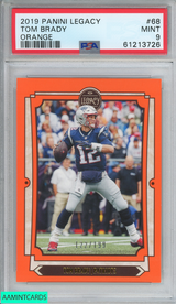 2019 PANINI LEGACY TOM BRADY #68 ORANGE 122 OF 199 PATRIOTS PSA 9 MINT 61213726