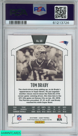2019 PANINI LEGACY TOM BRADY #68 ORANGE 122 OF 199 PATRIOTS PSA 9 MINT 61213726