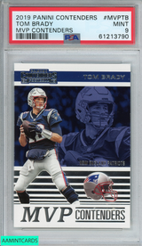 2019 PANINI CONTENDERS MVP CONTENDERS TOM BRADY #MVPTB PSA 9 MINT 61213790