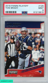 2018 PANINI PLAYOFF TOM BRADY #125 NEW ENGLAND PATRIOTS PSA 9 MINT 61213610