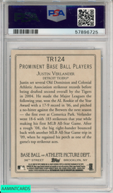 2009 TOPPS UPDATES AND HIGHLIGHTS JUSTIN VERLANDER TR124 TURKEY RED PSA 10 POP 1 57896725