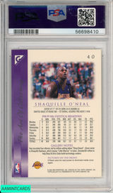 1999 TOPPS GALLERY SHAQUILLE ONEAL #40 LOS ANGELES LAKERS HOF PSA 9 MINT 56698410