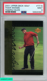 2001 UPPER DECK TIGERS TALES TIGER WOODS #TT15 ROOKIE RC PSA 9 MINT 56620991