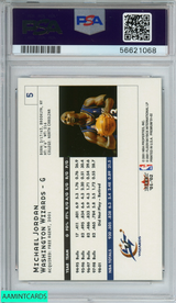 2001 FLEER PREMIUM MICHAEL JORDAN #5 WASHINGTON WIZARDS HOF PSA 9 MINT 56621068