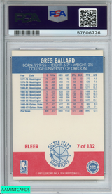 1987 FLEER GREG BALLARD #7 GOLDEN STATE WARRIORS PSA 7 NM 57606726