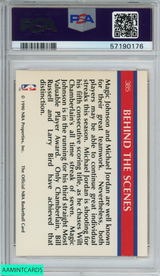 1990 HOOPS MAGIC JOHNSON MICHAEL JORDAN #385 SUPER STREAKS HOF PSA 9 MINT 57190176